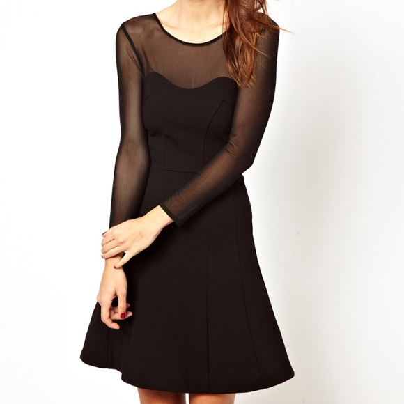 French Connection Sheer Long Sleeve 